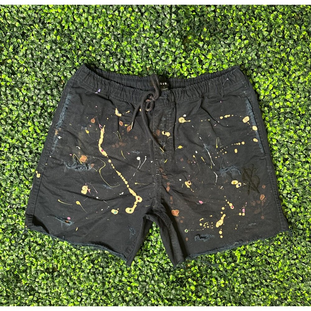 DRO Lab LTD Custom 1/1 ART x  Ksubi Shorts